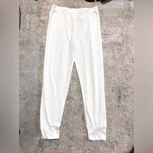 Boys White Thermal Pants Sz L